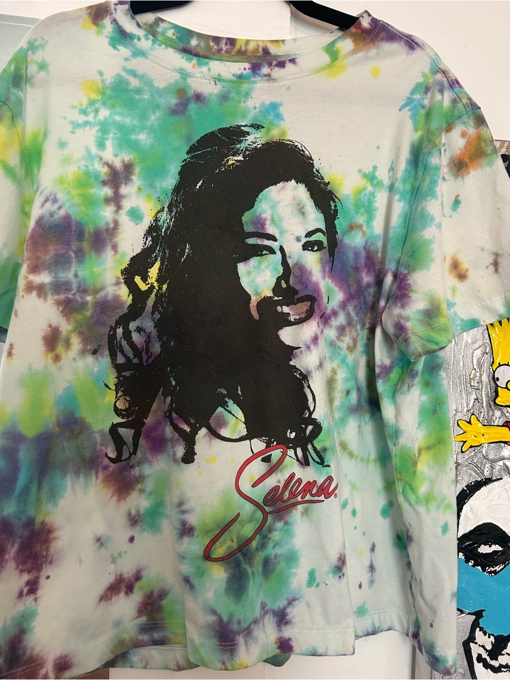 Selena Shirt Liquid Blue Tie-Dye Tee - Teal, Purple, Yellow